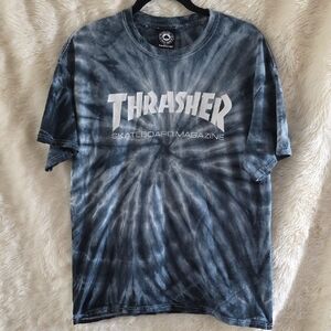 Thrasher Monochrome Tie-Dye T-Shirt - Black and White